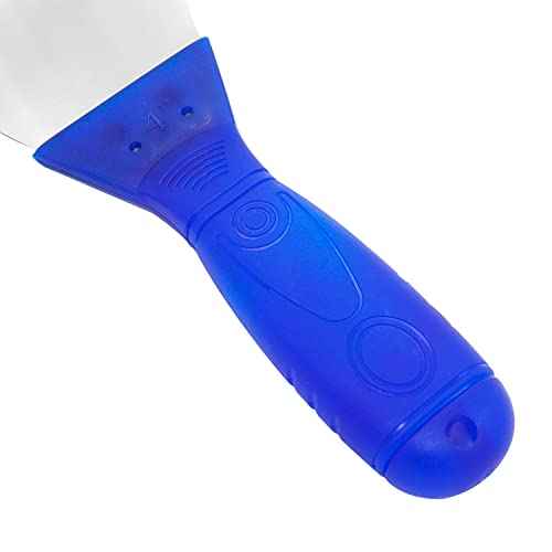 Putty Knife, 4 Inch Metal Steel Scraper, Plastic Handle Spackle Knives for Drywall, Decals, Wall paper, Patching, Painting, Taping, Scraping Coating