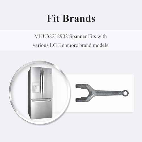 MHU38218908 Refrigerator Spanner Wrench, Fit for LG Kenmore Brand, Floor-Standing French Fridge Door Leveling Tool, Adjust Fridge Height of Door