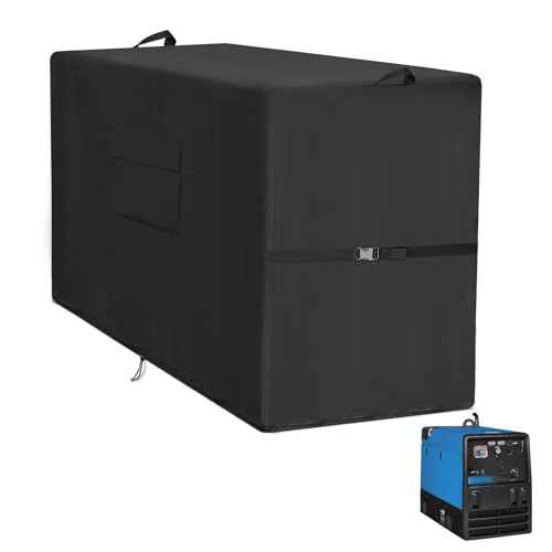 Engine Driven Welder Cover compatible with Miller Welder 230/265/325/225, 600D Heavy Duty Waterproof Welder Machine Cover with Storage Bag, Welder Covers with Handles & Buckles, Black