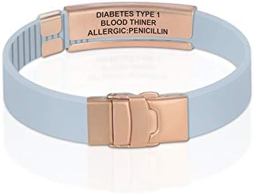 Divoti Custom Engraved Medical Alert ID Bracelet – Dual-Sided Laser Etching, Silicone Wristband, Stainless Steel Security Clasp – Adjustable & Trim-to-Fit – Emergency Medical Info Band for Men & Women