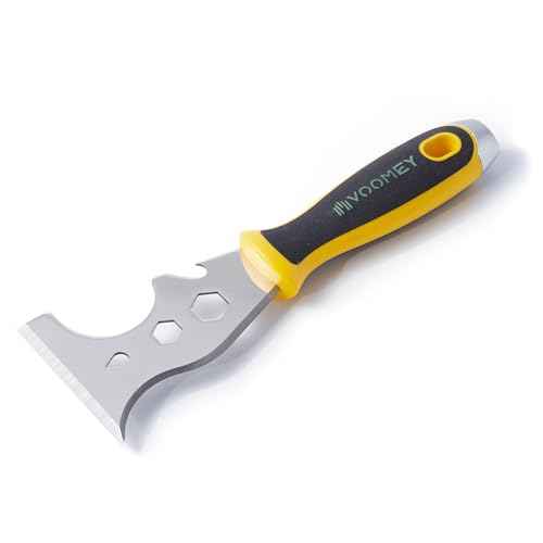 Voomey 12-In-1 Paint Scraper Tool, Multifunctional Putty Knife, Spackle Knife, Carbide Metal Scraper Used for Cleaning Paint Rollers, Removing Wall Cracks