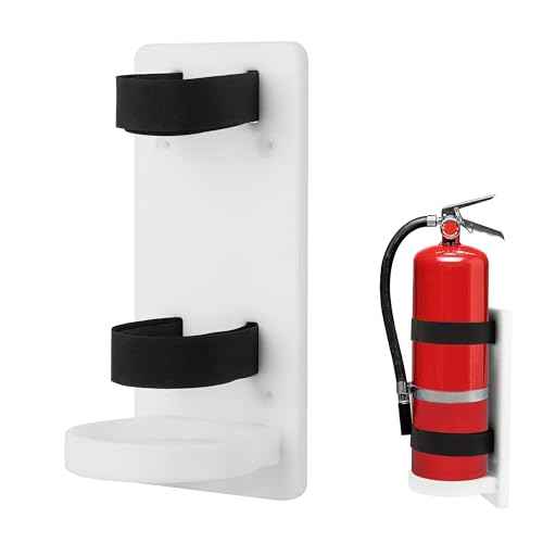 Marine Fire Extinguisher Bracket Mount, White Holder for Kiddie 5, 10, 110 Children's Series Boat