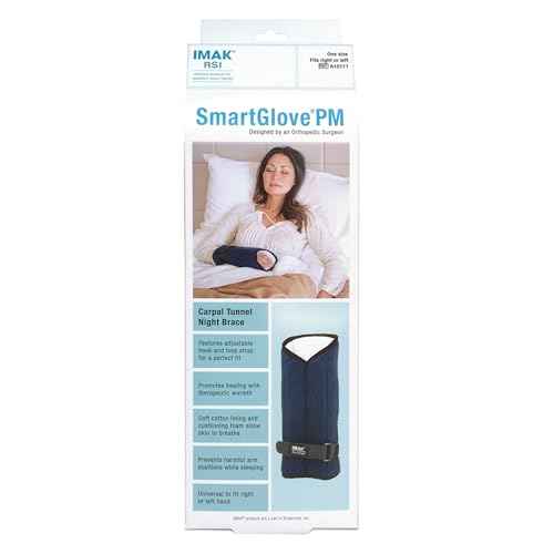 Brownmed IMAK RSI SmartGlove PM - Wrist Brace for Carpal Tunnel & Tendonitis - Nighttime Splint Glove for Men & Women