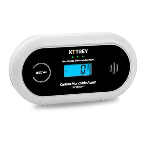 Carbon Monoxide Detector, 10 Year Battery Powered CO Detector with Digital LCD Display and LEDs, Portable CO Alarm for Home and Travel