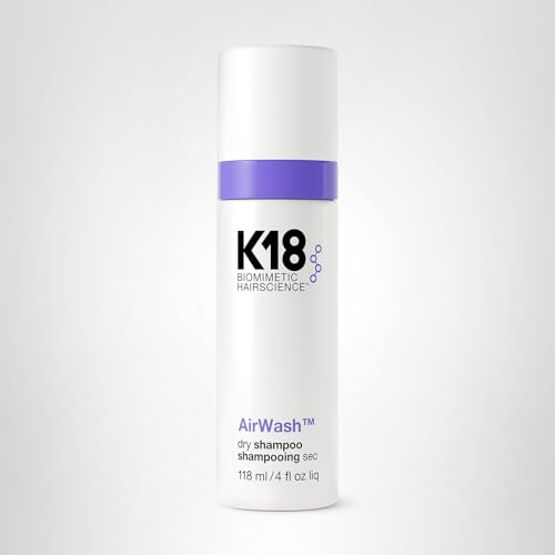 K18 AirWash™ Dry Shampoo, Non-Aerosol, Balances Scalp & Controls Excess Oil Production, 4 Fl Oz