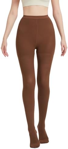 Plus Size Compression Tights for Women Circulation 15-20 mmHg - Graduated Support Stockings with Closed Toe for Varicose Veins, Arthritis, Edema, Embolism - Brown, 4X-Large