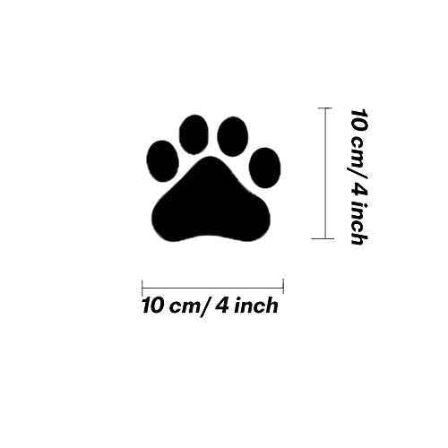 CHULAI 24 Pcs Large Dog Footprints Wall Decal Vinyl Stickers, Removable Lovely Animal Paw Print Art DIY Sticker Mural for Bedroom Playroom Living Room Office Home Window Door Decoration