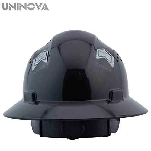 UNINOVA Full Brim Hard Hat Hardhats Men ANSI Approved OSHA Cascos De Construccion Vented Hard Hat Full Brim Safety Helmet for Construction