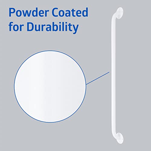 Medline White 32” Grab Bar for Shower & Bathtub, Independence Aid & Ease of Movement — for Elderly, Handicapped or Seniors, 300 lb. Capacity, 1 Bar