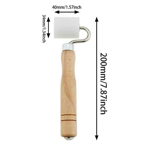 E-outstanding Soft Seam Roller Tool Wallpaper Seam Roller 7.7x1.4 Inch Roller for Wallpaper Flat Pressure Roller Smoothing Tool