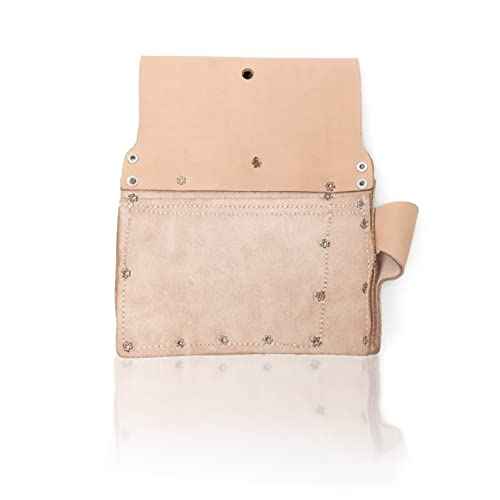 LAUTUS Oil Tanned Drywall Leather Tool Pouch Bag|Carpenter, Construction, Framers, Drywallers | 7 Pockets, 1 Hammer Holders | 100% Leather
