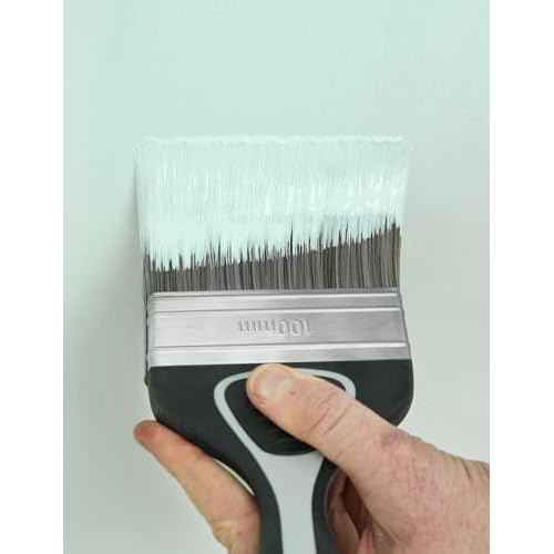 ROLLINGDOG 4 Inch Large Paint Brush- Medium Stiff Paint Brush for Smooth Surfaces,Wall Paint,Ceiling,Blinds,Large Surface Areas(100mm)