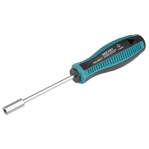 uxcell 3.5mm Non-Magnetic Tip Six Point Hex Nut Driver with 3-Inch Round Shaft