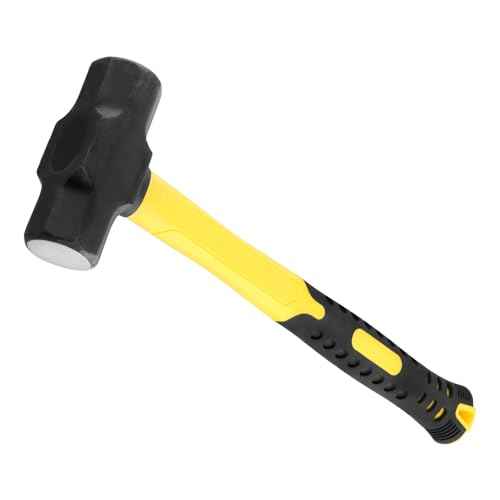 3 PCS 2lbs Sledge Hammers with Shock Absorption Handles, Solid Stoning Hammers, High Impact Tool Hammers for Dismantling, Fixing, Knocking