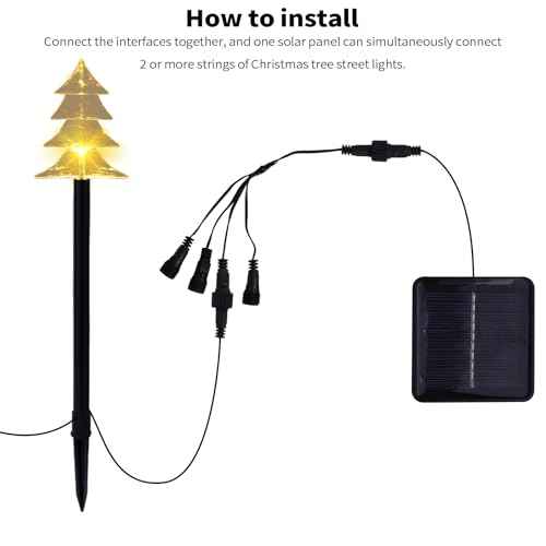 ILLUMINEW Outdoor Christmas Decorations, Solar Xmas Pathway Lights, Set of 20 Waterproof Landscape Christmas Lights, LED Lamp for Yard Lawn Patio Walkway Decor