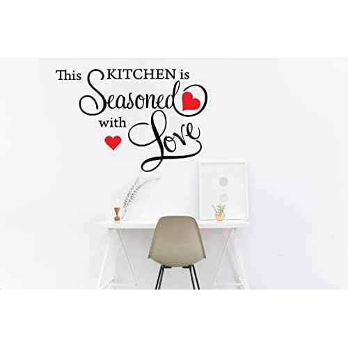 Picniva This Kitchen is Seasoned with Love Wall Quote Sticker