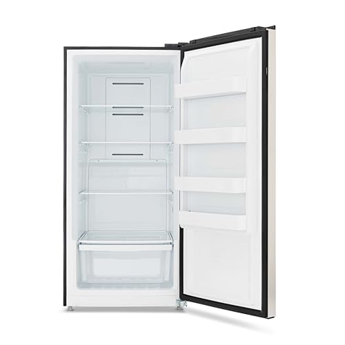 Newair Upright Freezer | 13.8 Cu. Ft., Garage-Ready Stand Up Freezer with Digital Controls, Auto Defrost, Fast Freeze Mode & LED Lighting | Stainless Steel