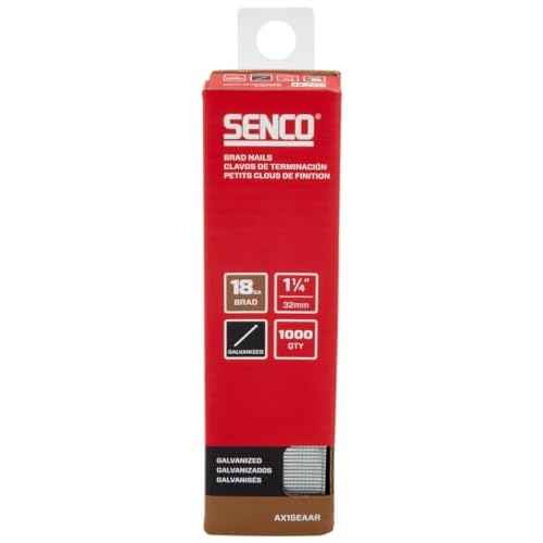 SENCO AX15EAAR 1-1/4" 18 Gauge Brad Nails, Galvanized Finish 1,000 Count Pack