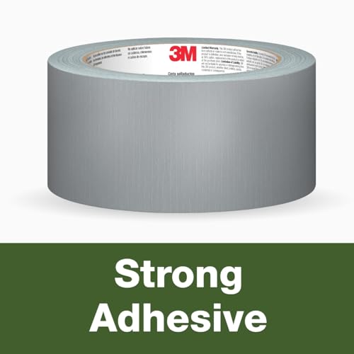 3M Basic Duct Tape, 1.88 in x 55 yd, 1 Roll, Hand Tear Silver Duct Tapes for Temporary Repairs, Indoor Use, Great for Bundle, Patch, Protect & Repair (1055)