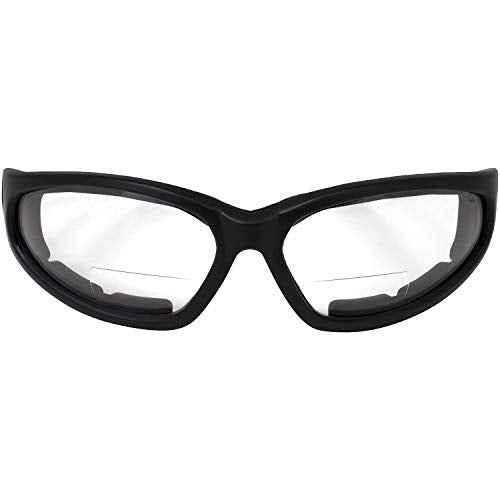 Global Vision Eyewear Hercules Anti-fog Safety Glasses with EVA Foam 2 Pair 1.5 Bifocal (1 Clear, 1 Smoke)