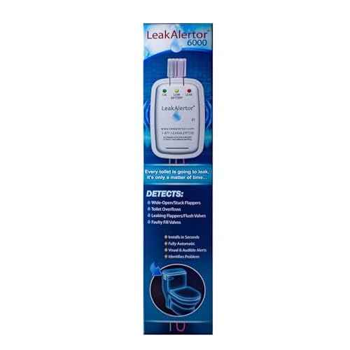 LeakAlertor 6000 Toilet Leak Detector ? Installs in Seconds, No Tools Required / Detects Leaks, Running Toilets, and Other Problems That Cause High Water Bills / Visual & Audible Alerts