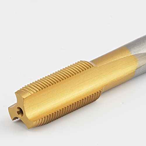Metric M8 X 1.25 HSS Ti-Coated Straight Flute Thread Tap, M8 X 1.25mm Titanium Coated Thread Machine Tap Right Hand