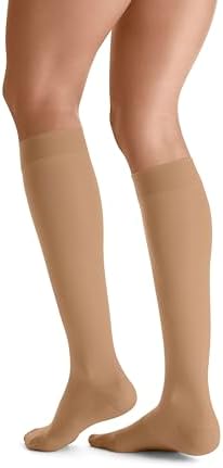 JOBST UltraSheer Knee-High Compression Stockings for Women - Closed Toe - Medical Compression 20-30 mmHg - For Varicose and Spider Veins - Helps Prevent Swelling - Suntan, X-Large