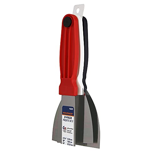 Warner Manufacturing 10829A DIY Flex Putty Knife, New Knive, Red/White/Blue, NEW! 3-Pack (1-1/4", 3" & 4")