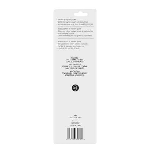 QEP 62904Q 8 in. Carbon Steel Replacement Blades for Floor Scraper and Striper, 3 Count, Grey
