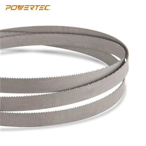 POWERTEC 59-1/2 Inch Bandsaw Blades Assortment for Woodworking & Non-Ferrous Metal Cutting, Band Saw Blades for Wen 3959, Craftsman, Porter-Cable, Ryobi, Delta, B&D & Skil 9" Band Saw, 2 Pack (13701)