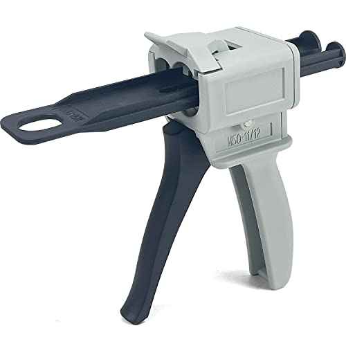 Sutekus 50ml Dispensing Gun Kit Impression Mixing Dispensing Gun Epoxy Glue Gun AB Gun 1:1/1:2