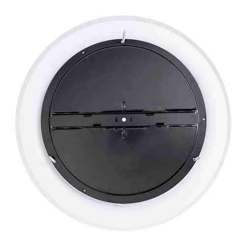 Fits 10 Inch Neck Air Duct | Steel Round Air Supply Diffuser for Ceiling by Handua | 10" Neck Steel Butterfly Damper&Handle Included | Round Diffuser Vent Cover | White | Outer Dimension: 13-15/16"