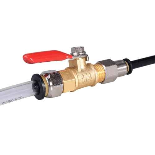 1/4 Inch Valve Npt Air Compressor Brass Heavy Duty Valve Male and Female Shut off Switch 1/4 NPT Thread Pipe Fitting (Male x Female 3PCS)