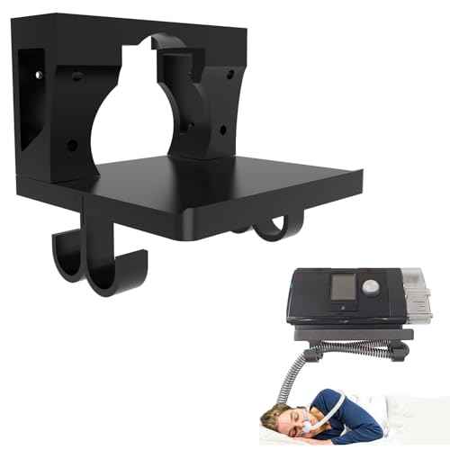 Wall Mount Shelf for AirSense 10 CPAP Machine ? Includes Mask Hook & Hose Hanger ? Space-Saving Bedside Organizer, Easy to Install ? Durable CPAP Accessory