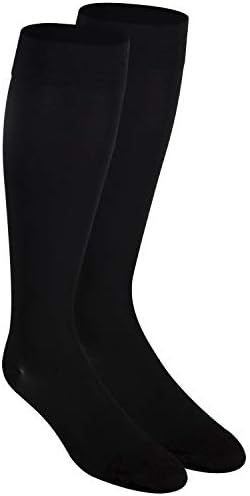 NuVein Medical Compression Stockings, 20-30 mmHg Support for Women & Men, Knee Length, Closed Toe, Black, Small