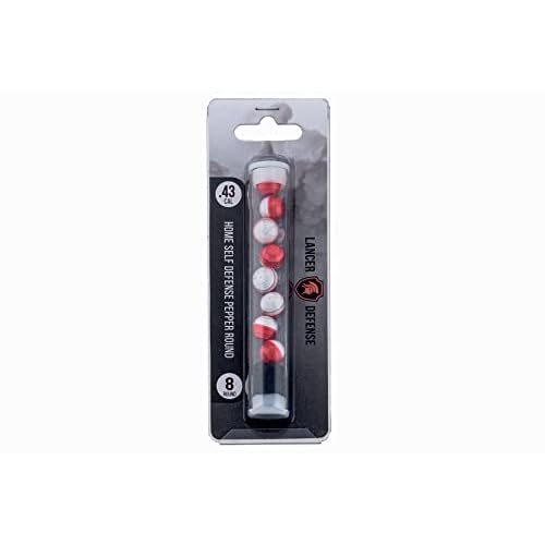 Lancer Tactical Defense Ball 0.43 Cal for Self Defense Includes Pepper Projectile Bulk 2 Pack, Pack of 8 Each