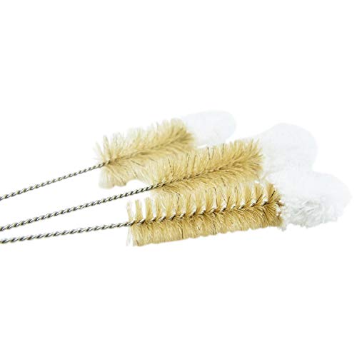HUJI Stainless Steel Multi-Purpose Cleaning Soft Tip Brushes (Set of 3)