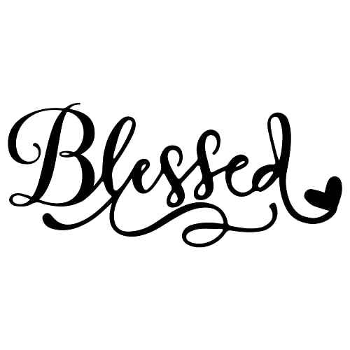 SUPERDANT Blessed Wall Sticker Art Word Blessed Wall Decals Home Vinyl Decal Saying PVC Wallpaper Decal Prayer Sticker for Bedroom Living Room Dining Room Decoration 14.5x6.7in