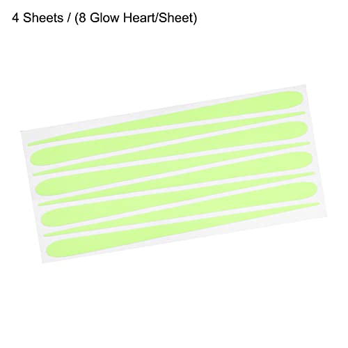 MECCANIXITY Glow in The Dark Tape Shooting Star,0.5" 32 Glow Star Sticker Green for Walls Parties Marking Decorations