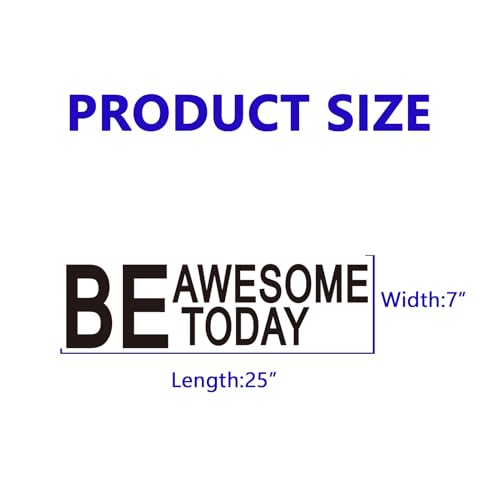 Motivational Quotes Wall Stickers for Gym: Office Inspirational Positive Vinyl Art Wall Decals for Classroom School Bedroom Living Room - Be Awesome Today 25" X 7"