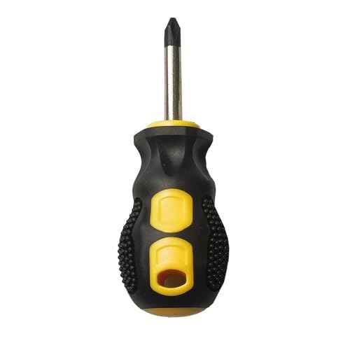 2PCS Short Phillips-Head and Flathead Screwdrivers,Pocket Magnetic Screwdriver Set for DIY Repairing