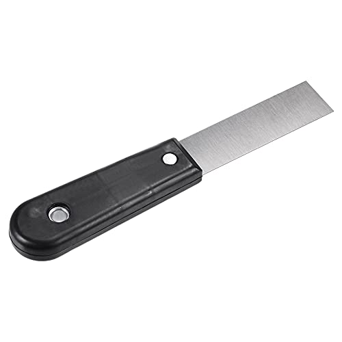 uxcell Putty Scraper 1" Spatula Drywall Repair Spreader Stainless Steel Blade Black Handle 2Pcs
