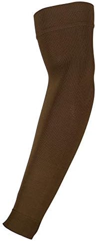 Truform Lymphedema Compression Arm Sleeve, 20-30 mmHg Post Mastectomy Support, Brown, Small