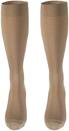 Truform Short Length Surgical Stockings, 18 mmHg Compression for Men and Women, Reduced Length, Closed Toe, Beige, X-Large