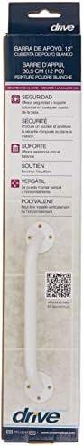Drive Medical RTL12012 Powder-Coated Grab Bar, White (Pack of 2)