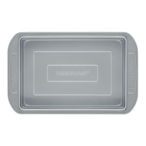 Farberware Nonstick Bakeware Baking Pan With Lid / Nonstick Cake Pan With Lid, Rectangle - 9 Inch x 13 Inch, Gray