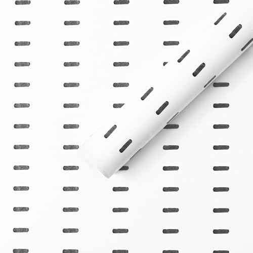 Heroad Black and White Wallpaper Peel and Stick Modern White Wall Paper Geometric Contact Paper Renter Friendly Removable Self-adhesive Waterproof for Bathroom Bedroom Cabinet and Drawer 17.3" x 78.7"