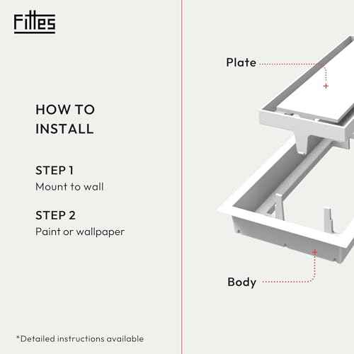 Fittes Framed Wall Vent [Lite+] - 6"x10" - Cotton White - 1 Pack