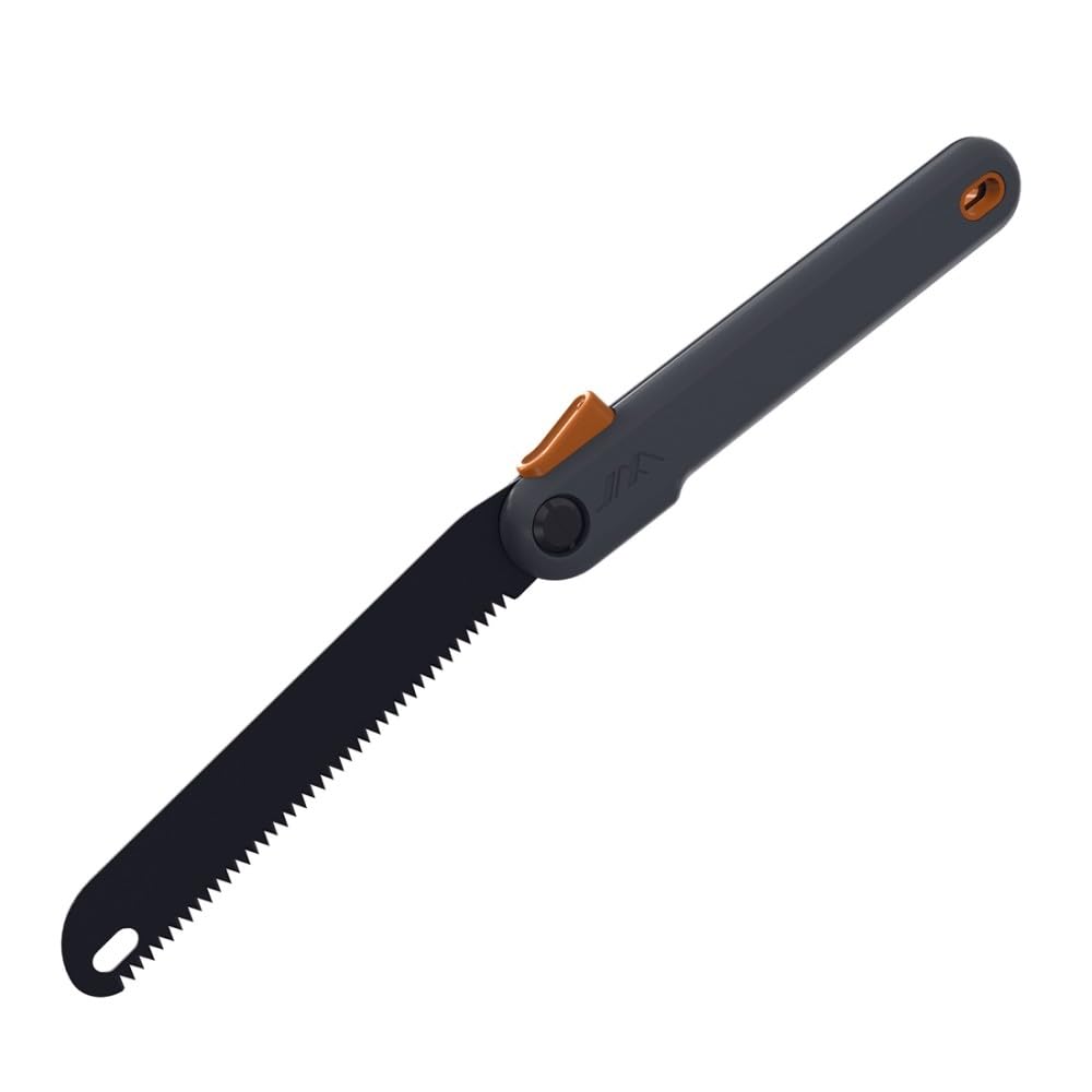 JIMIHOME 8.9" Folding Hand Saw - Premium SK5 Alloy Steel Blade with Teflon Anti-Rust Coating, 3-Angle Adjustable Triple-Cut Teeth Pruning Saw for Tree Trimming, Camping, Survival & Garden Work