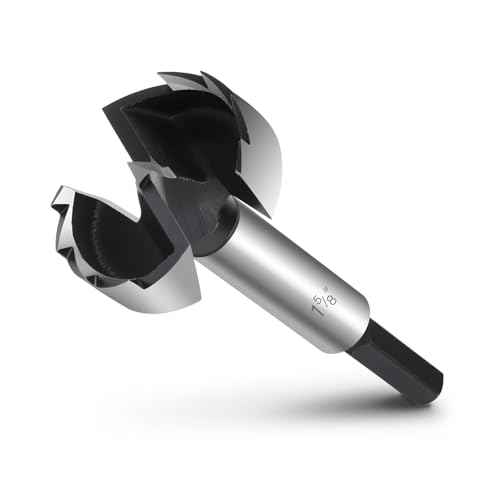 1-5/8" Forstner Bit for Wood, 1-5/8 Inch (Dia.) Wood Drill Bit Forstner Bits for Woodworking, Hex Shank